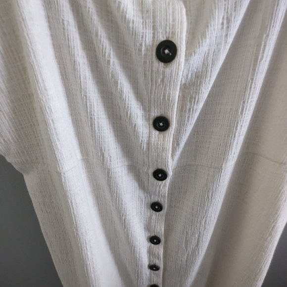 Texture & Thread Button-Front Tank Dress - Picture 4 of 6